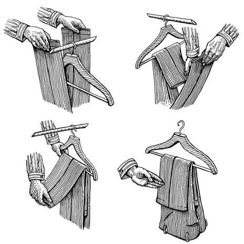 how to hang dress pants