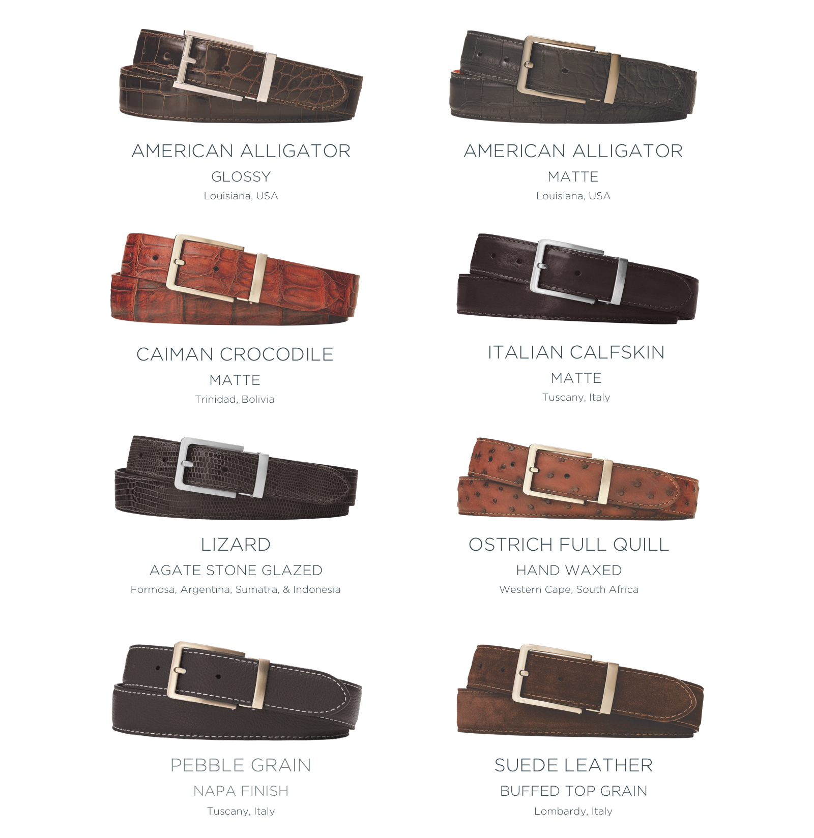 belt leather types