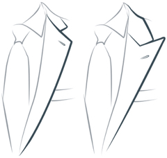 notched and peaked lapels