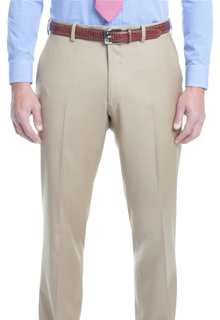 classic tan solid trousers