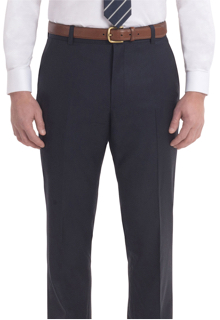 navy solid trousers