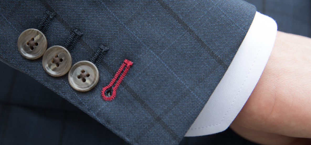 button stitching detail